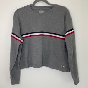 Hollister long sleeve boyfriend striped T-shirt xs
